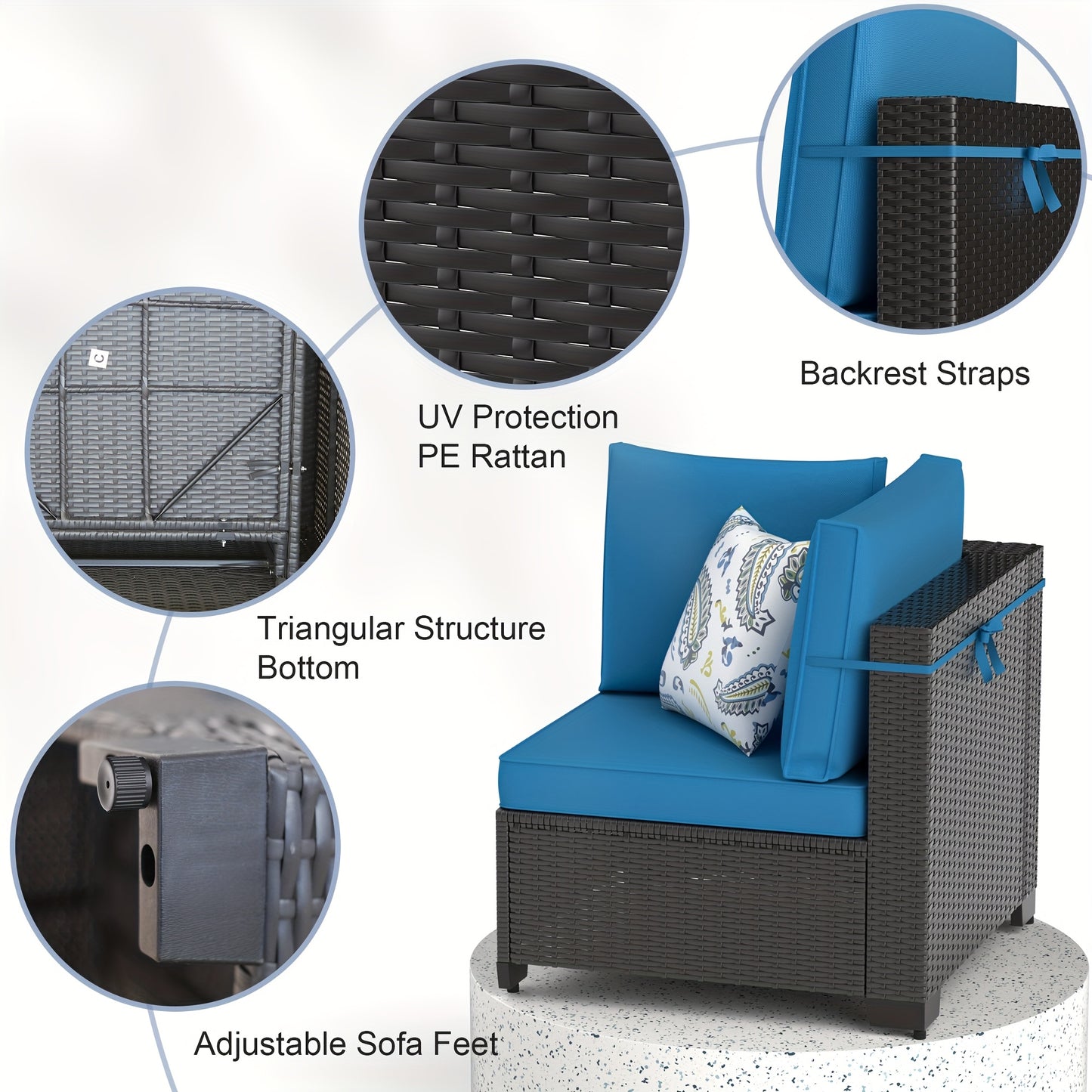 7-Piece Outdoor Patio Furniture Set With Propane Fire Pit Table