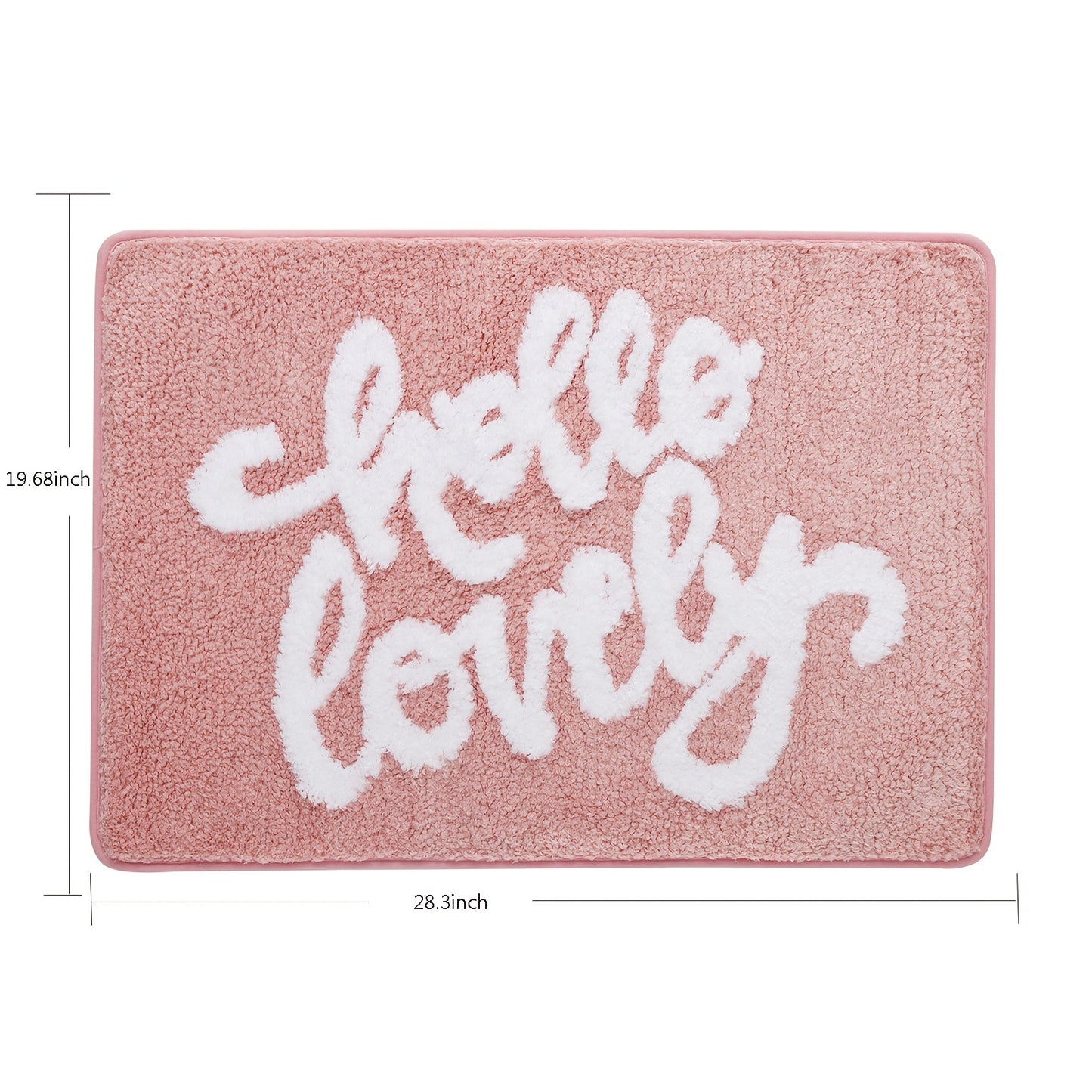 Cute Polyester Bath Rug With 1800 GSM Backing Oblong Mat