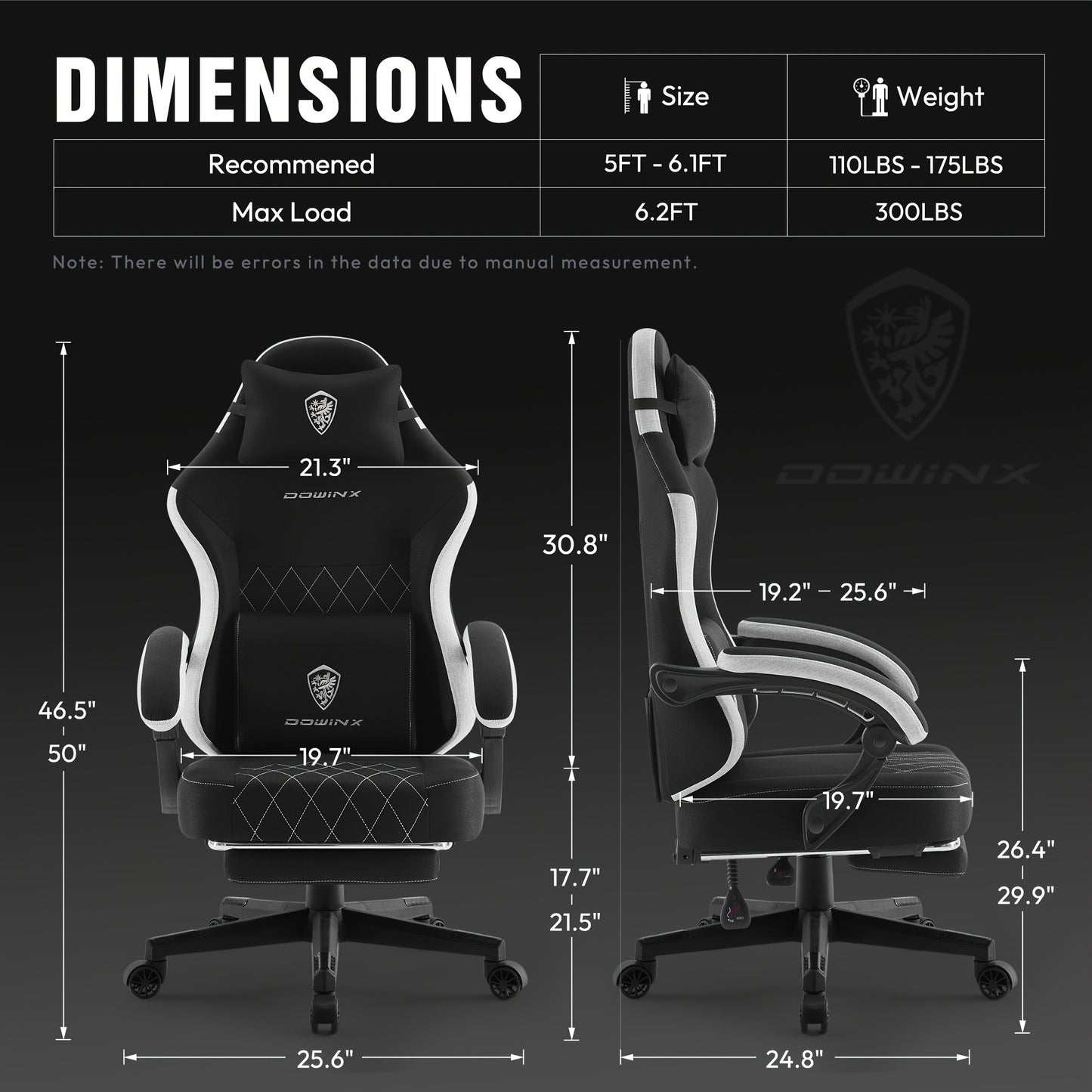 Gaming Chair With Breathable Fabric And 300 Lbs Weight Capacity