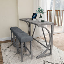 MIKIBAMA 4-Piece Industrial Style Bar Table and Chair Set