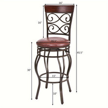Costway Vintage Swivel Bar Stools Set With Padding
