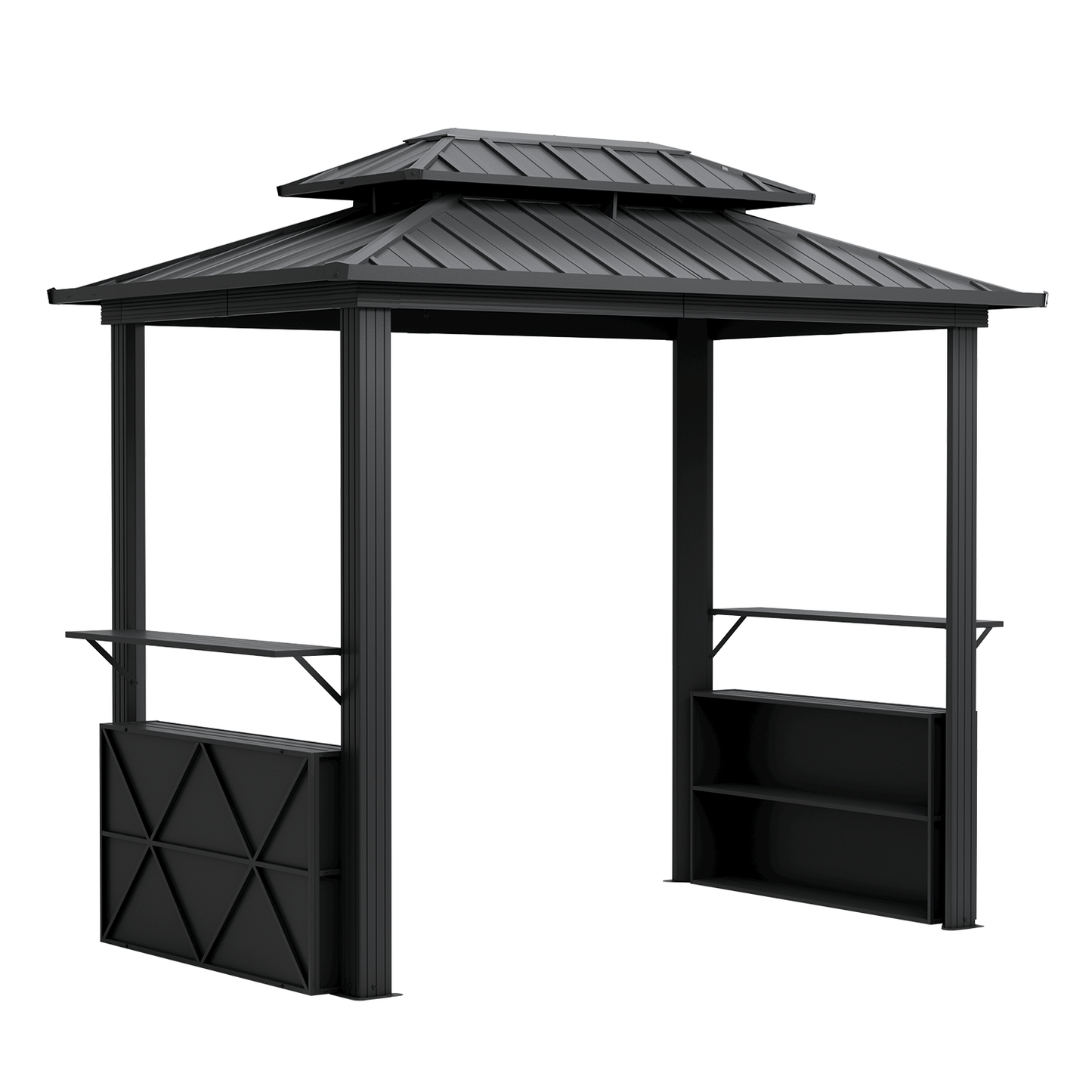 OYEROL All Weather Grill Gazebo with Galvanized Steel Frame
