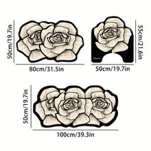 Elegant Floral Diatomite Bathroom Mat Set 3 Piece Non Slip