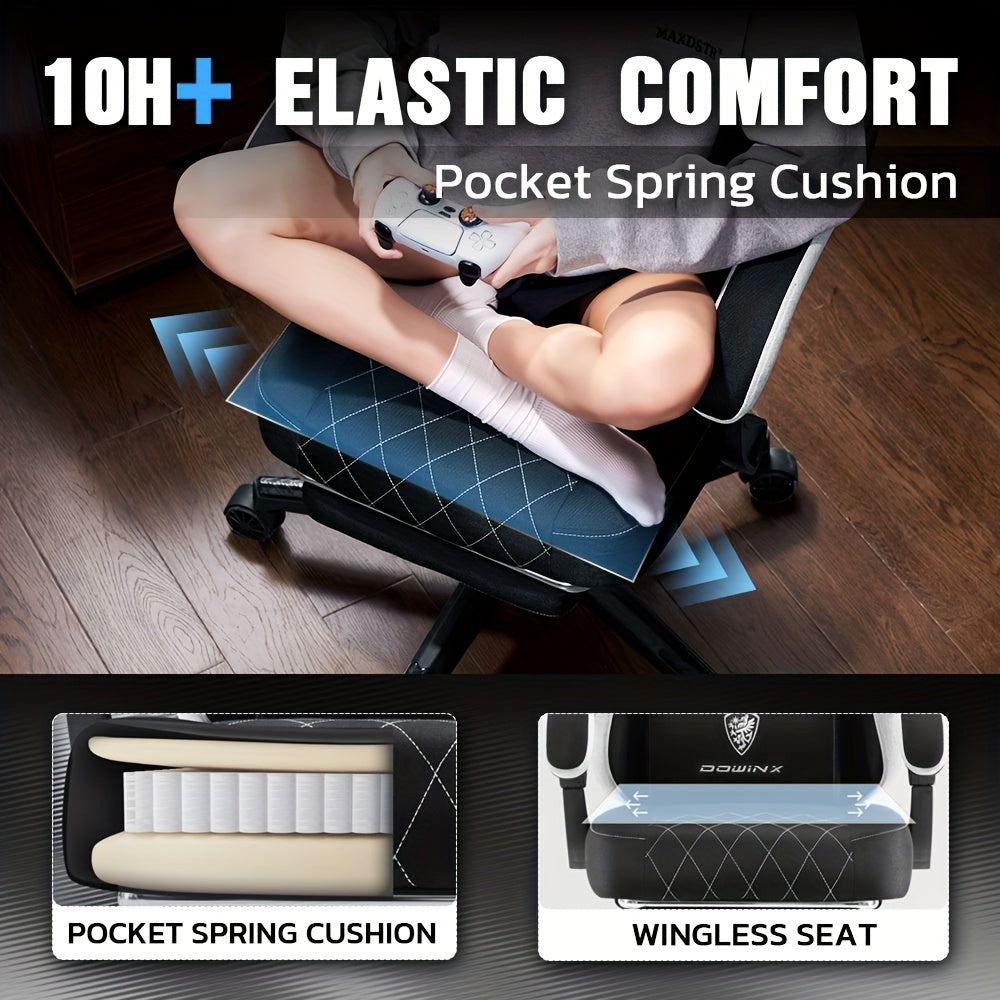 Ergonomic Gaming Chair With Pocketed Spring Cushion