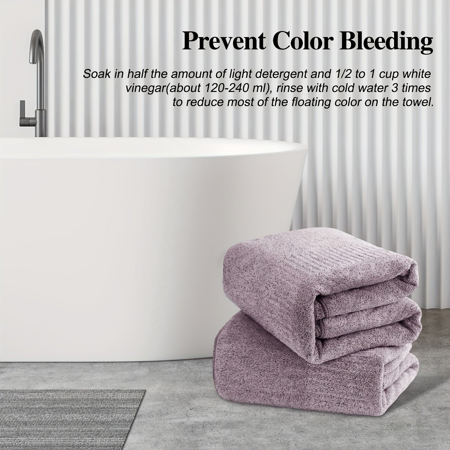 Bamboo Fiber Bath Towel Set 4 Pack Premium Soft Absorbent