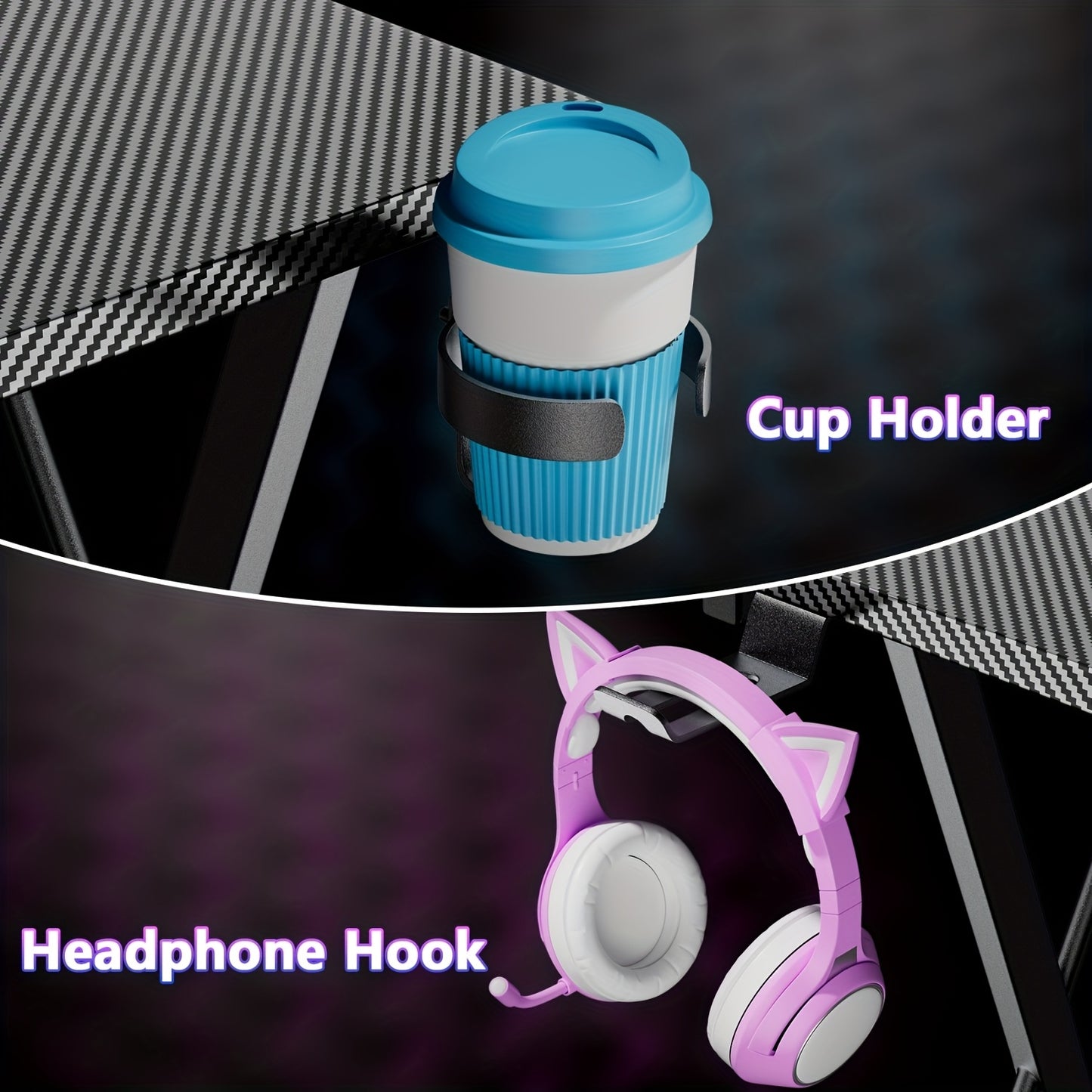 MUSEN L Shaped Gaming Desk With Monitor Stand