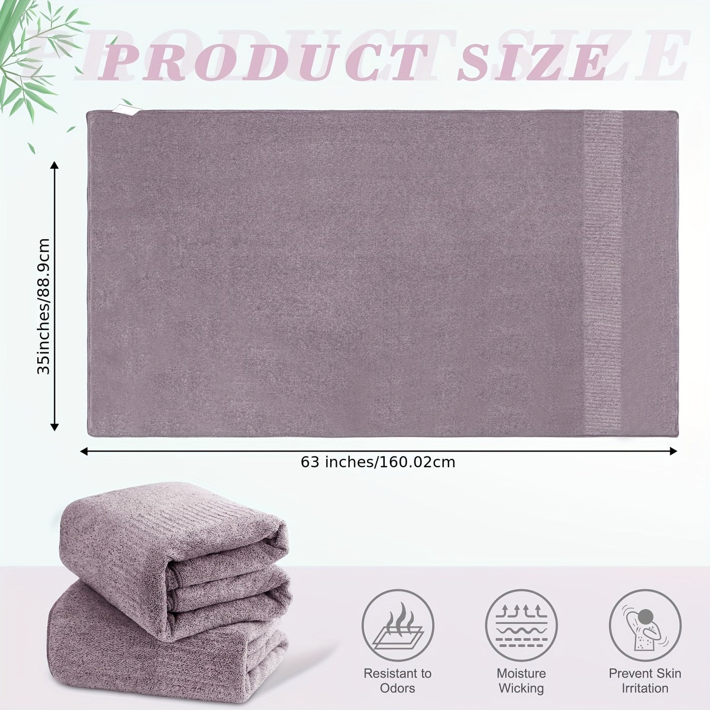 Bamboo Fiber Bath Towel Set 4 Pack Premium Soft Absorbent