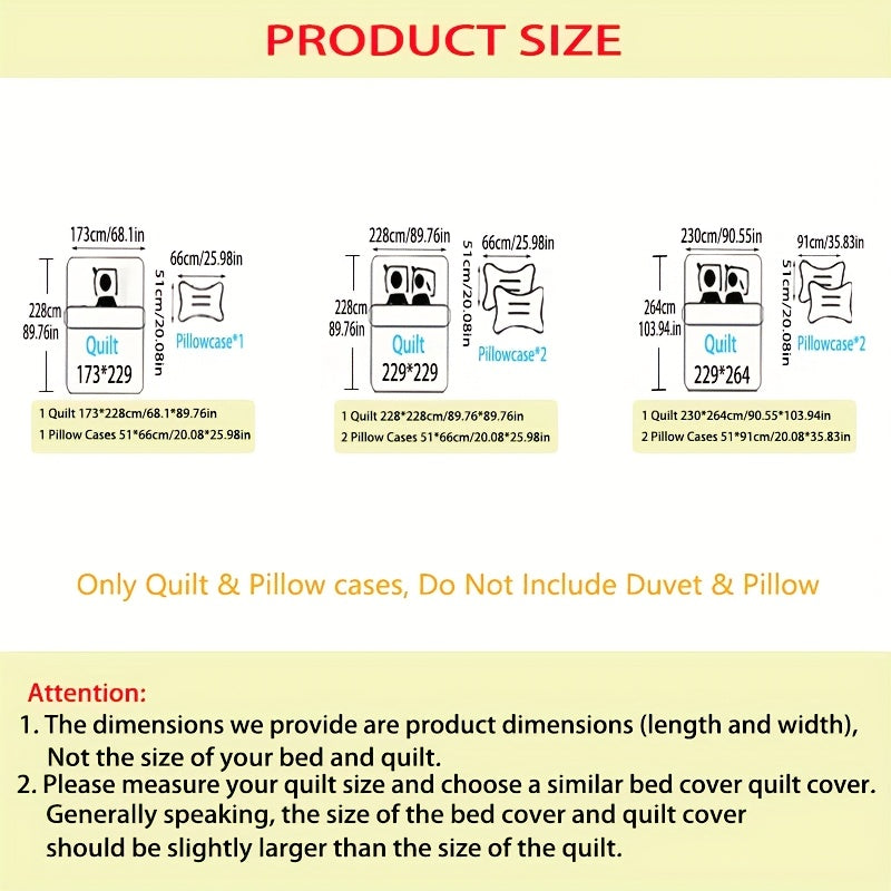 Flower Design Quilt Set Hypoallergenic Breathable All Seasons Lightweight Bedding