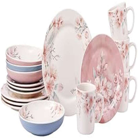 Bico Spring Sakura Ceramic Dinnerware Set Service For Four