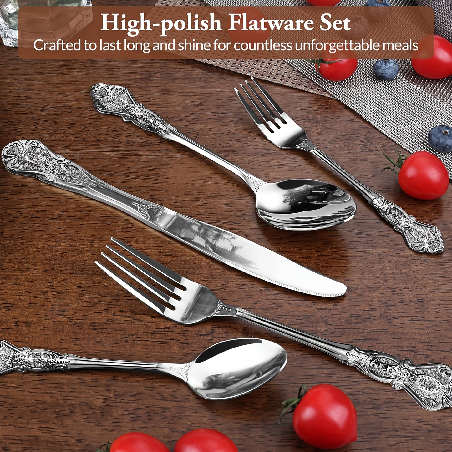 Luxury Palace Flatware Set Stainless Steel Cutlery for Home Use