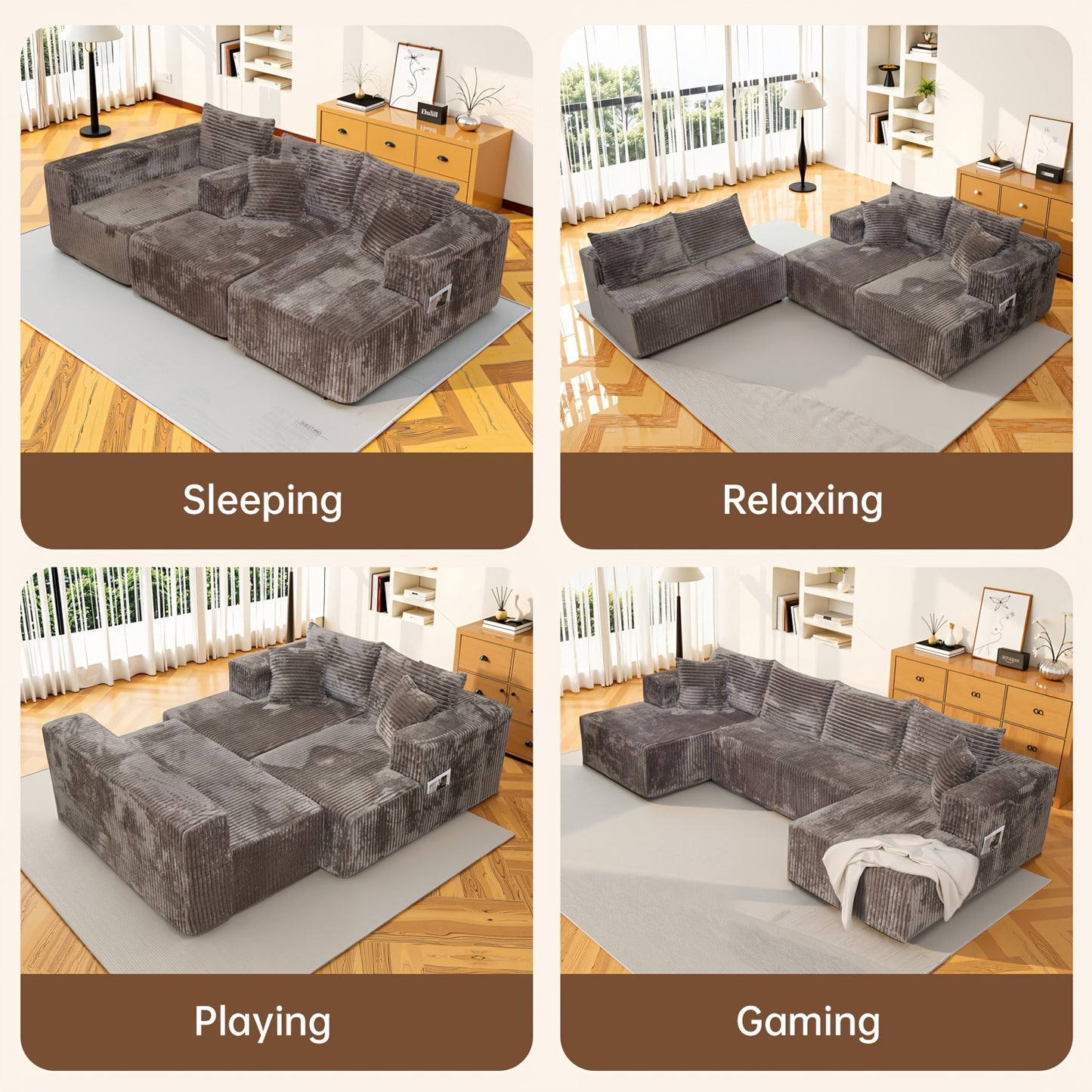 Cloud Shaped Frameless Beanbag Sofa For Living Room Lounge