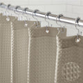 Gorilla Grip Waffle Shower Curtain Thick Weighted Wrinkle Resistant Fabric