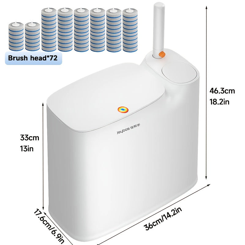 JOYBOS 2-In-1 Trash Can With Toilet Brush And Brush Head