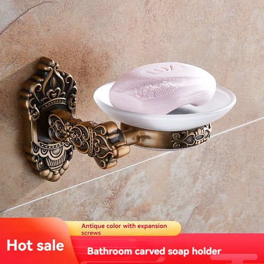 European Vintage Soap Holder And Dish Glass Round Rack