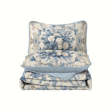 Flower Design Quilt Set Hypoallergenic Breathable All Seasons Lightweight Bedding