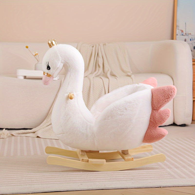 Swan Rocking Horse For Baby Use Home Outdoor Toy Gift