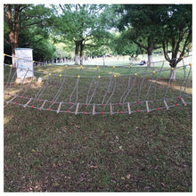 Solid Wood Outdoor Suspension Bridge For Backyard Playground Obstacle Course