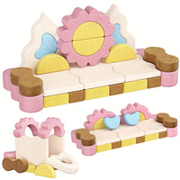Rengue 23Pcs Modular Kids Play Couches Convertible Foam Nugget Sofa