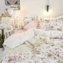 Floral Duvet Cover Set 3Piece Reversible Bulgarian Rose Bedding