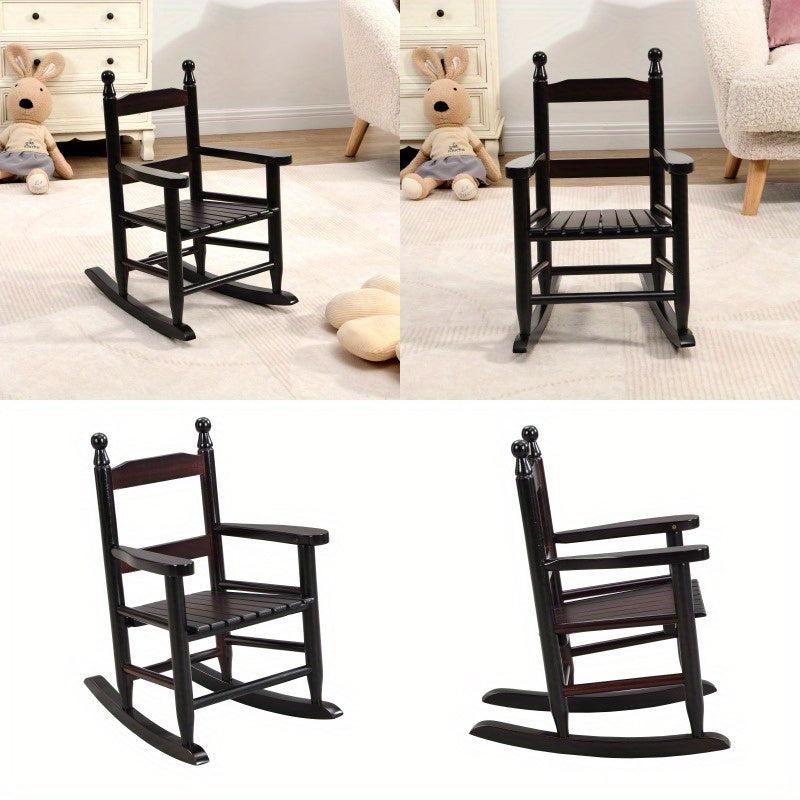 GINOST Rocking Oak Chair Indoor Outdoor Kids Durable