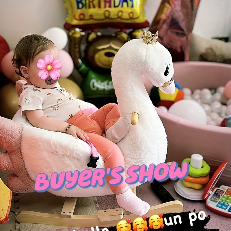 Swan Rocking Horse For Baby Use Home Outdoor Toy Gift