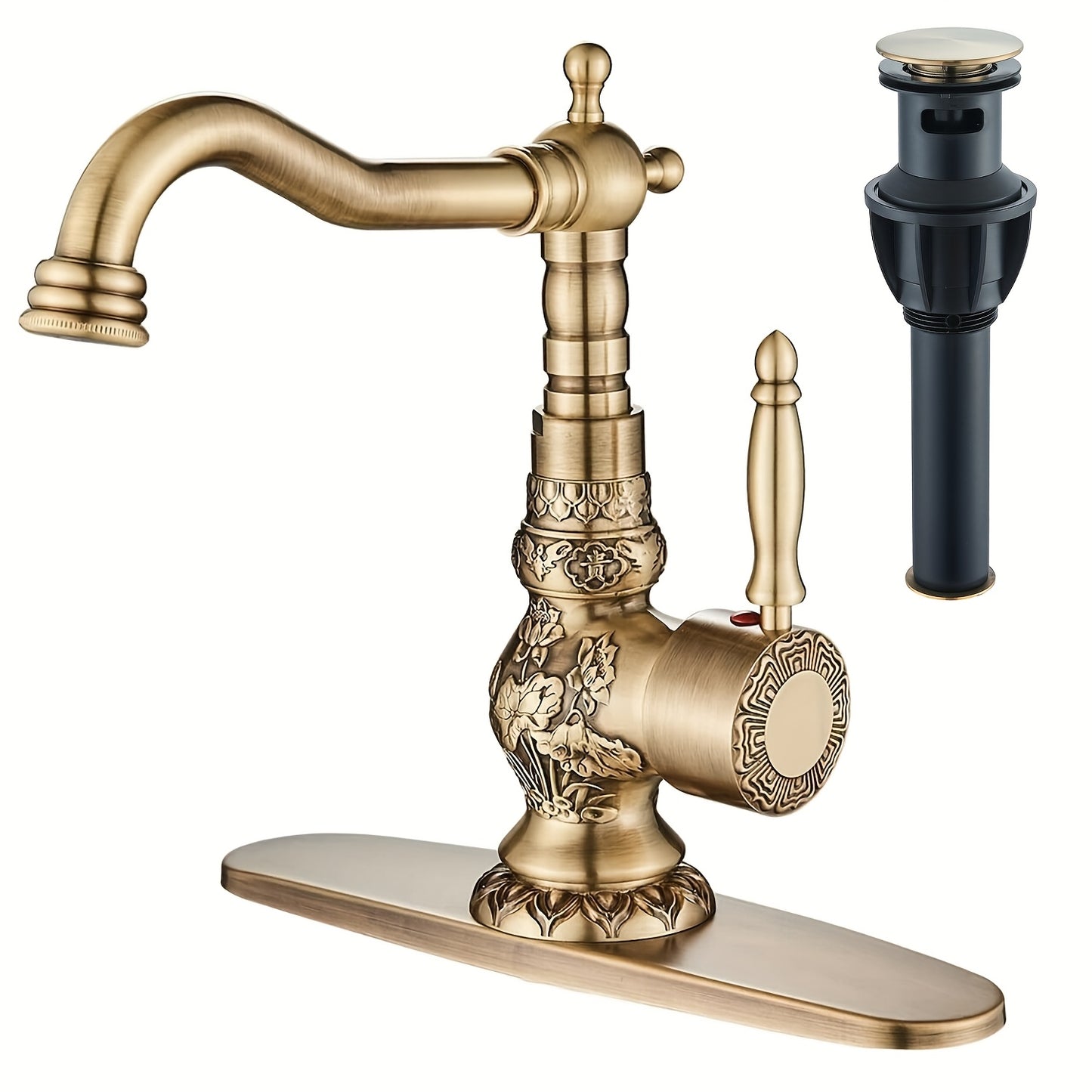 YAGATAP Antique Brass Centerset Vessel Faucet Deck Plate