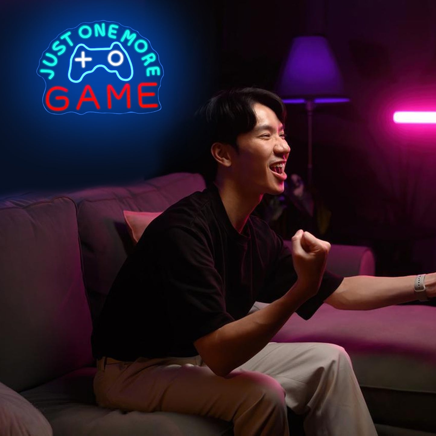 Just One More Game Neon Sign RGB LED Wall Lighting