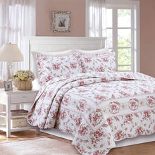 Lightweight Reversible Floral Bedspread Set Patchwork Cotton