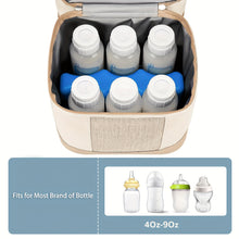 Insulated Breastmilk Cooler Bag For Six Bottles And Snacks