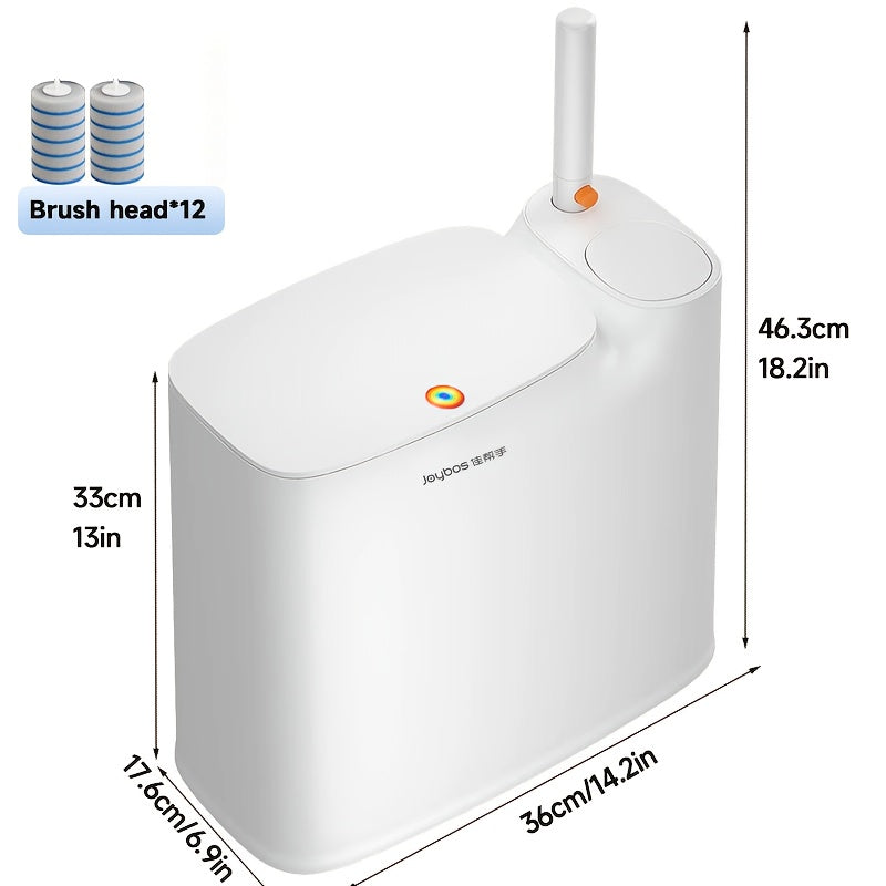 JOYBOS 2-In-1 Trash Can With Toilet Brush And Brush Head