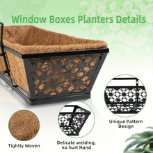 Balcony Railing Planters With Adjustable Bracket And Coco Liner