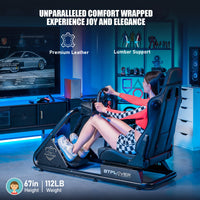 GTRACING Racing Simulator Cockpit with Seats and Alloy Steel Frame