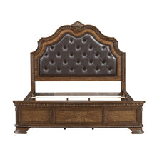Elegant Upholstered Headboard With Intricate Carvings No Assembly Required