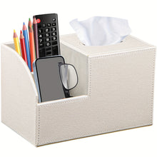 MILITWO Multifunctional PU Leather Napkin Box And Remote Holder