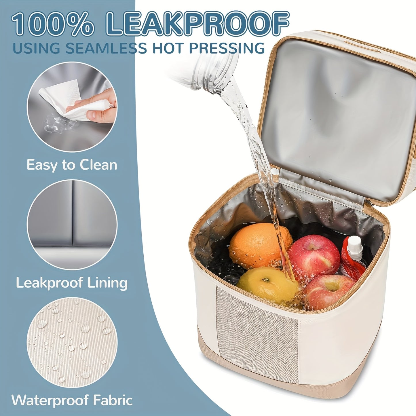 Insulated Breastmilk Cooler Bag For Six Bottles And Snacks