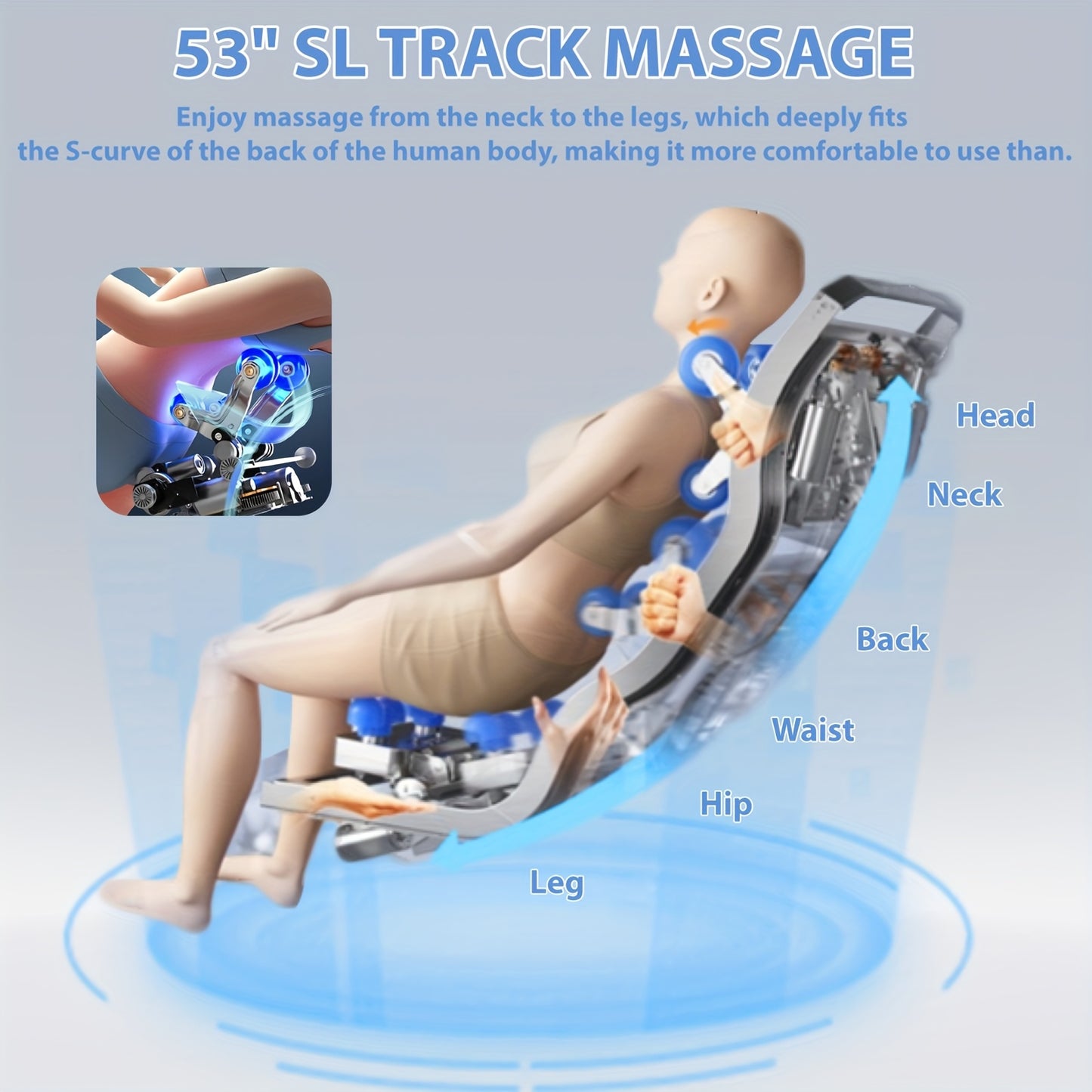 Zero Gravity Massage Chair With 4D Acupressure And SL Track