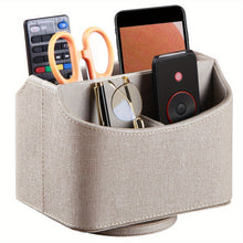 MILITWO 360 Degree Swivel Remote Holder Compartments PU Leather Organizer