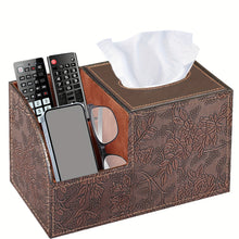 MILITWO Multifunctional PU Leather Napkin Box And Remote Holder