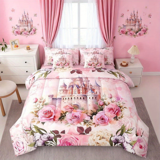 Castle Fairy 7-Piece Cartoon Castle Bedding Set For Kids