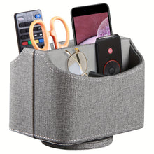 MILITWO 360 Degree Swivel Remote Holder Compartments PU Leather Organizer