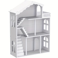 HILIROOM 3 Tier Freestanding Kids Bookshelf Dollhouse Storage