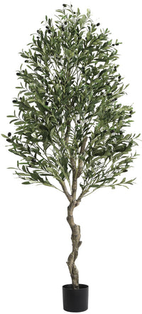 VIAGDO Artificial Olive Tree With Planter Faux Fruit Home Decor