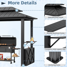 OYEROL All Weather Grill Gazebo with Galvanized Steel Frame