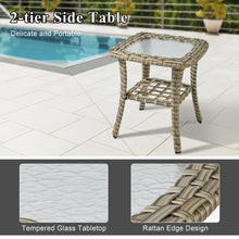 HOOOWOOO Outdoor 360-Degree Swivel Chairs Set With Ottomans And Table