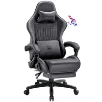 GTPLAYER Ergonomic Gaming Chair Swiveling Faux Leather with Speakers
