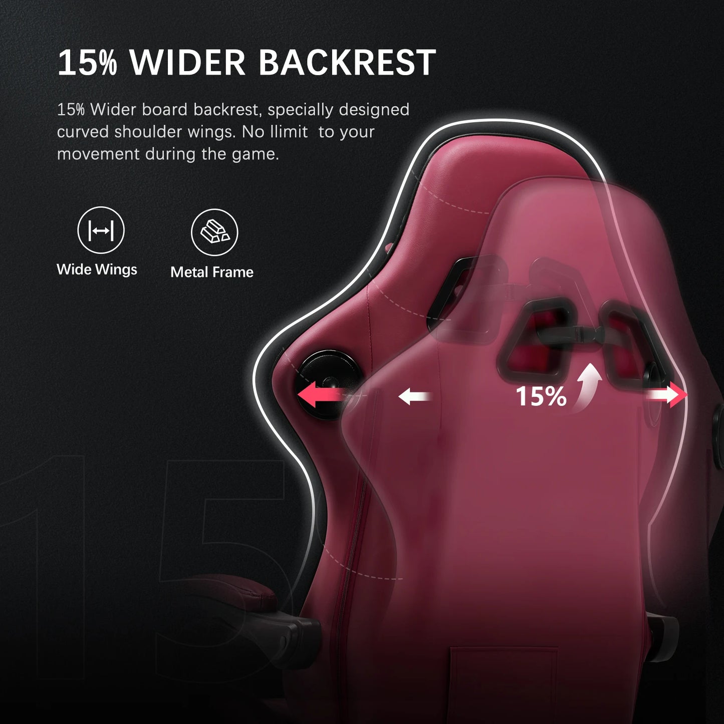 GTPLAYER Ergonomic Gaming Chair Swiveling Faux Leather with Speakers