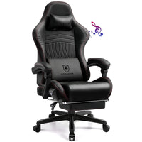 GTPLAYER Ergonomic Gaming Chair Swiveling Faux Leather with Speakers