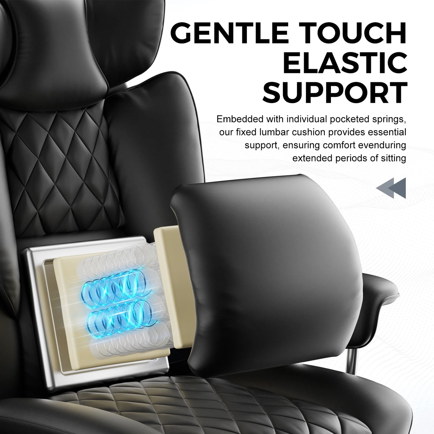 COMHOMA Pocket Spring Lumbar Ergonomic Office Chair