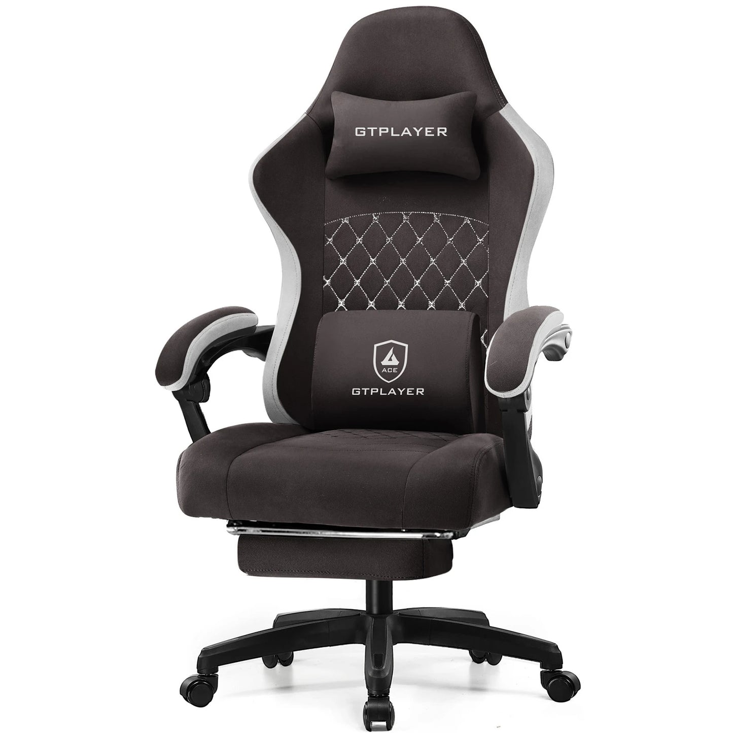 GTPLAYER Ergonomic Gaming Chair With Pocket Spring Cushion And Footrest