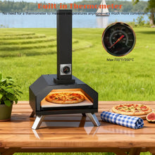 Karinear Outdoor Pizza Oven, Wood Pellet Pizza Oven 12inch with Pizza Peel and Pizza Cutter for Beach Camping [Energy Class A]